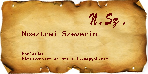 Nosztrai Szeverin névjegykártya